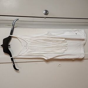 White fringed tank top